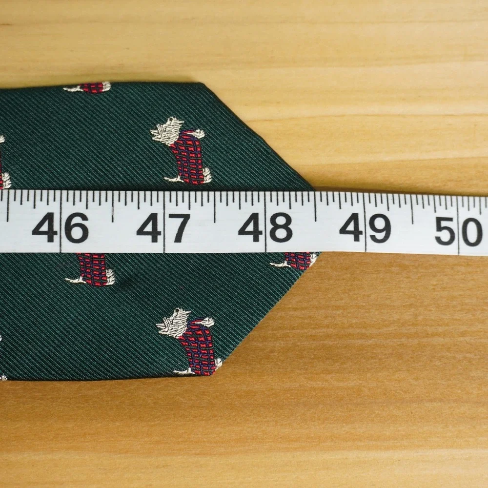Polo Ralph Lauren Necktie Kids Green Scottie Dog Sweater Silk Made Italy Preppy